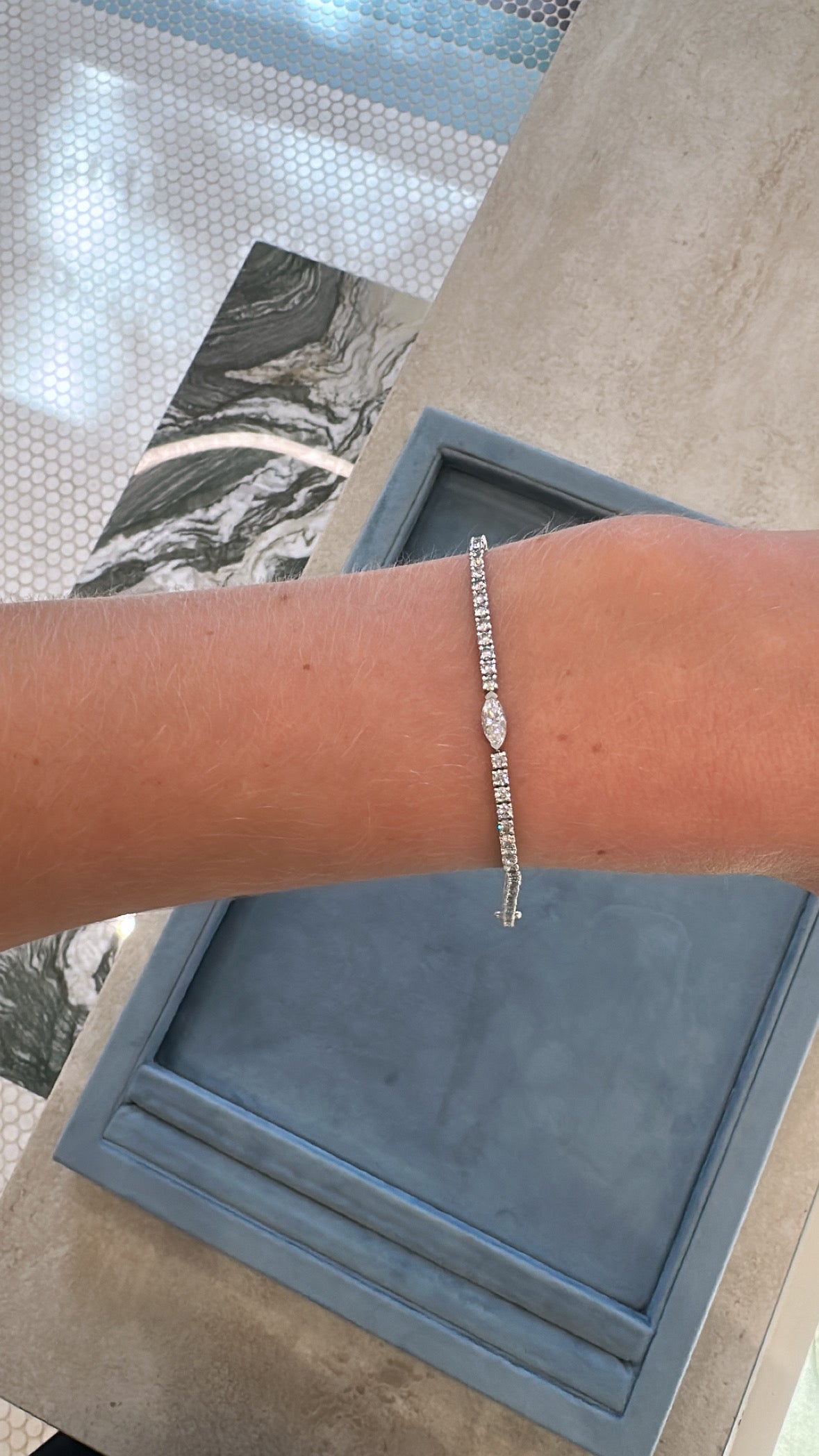 Marquise Diamond Tennis Bracelet