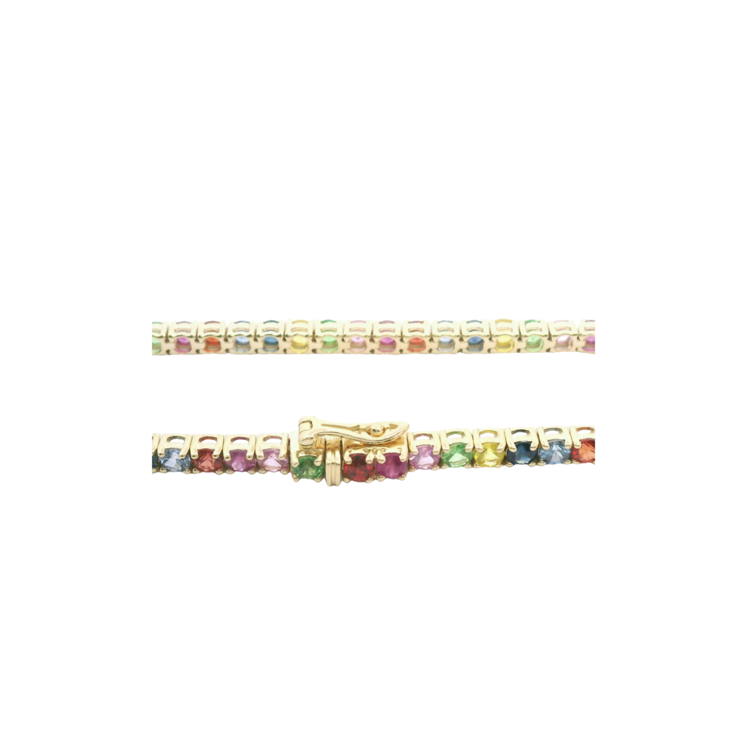 Rainbow Sapphire Tennis Bracelet