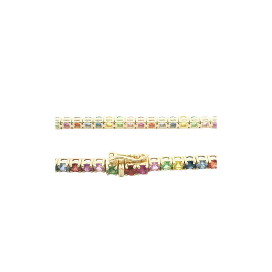Rainbow Sapphire Tennis Bracelet