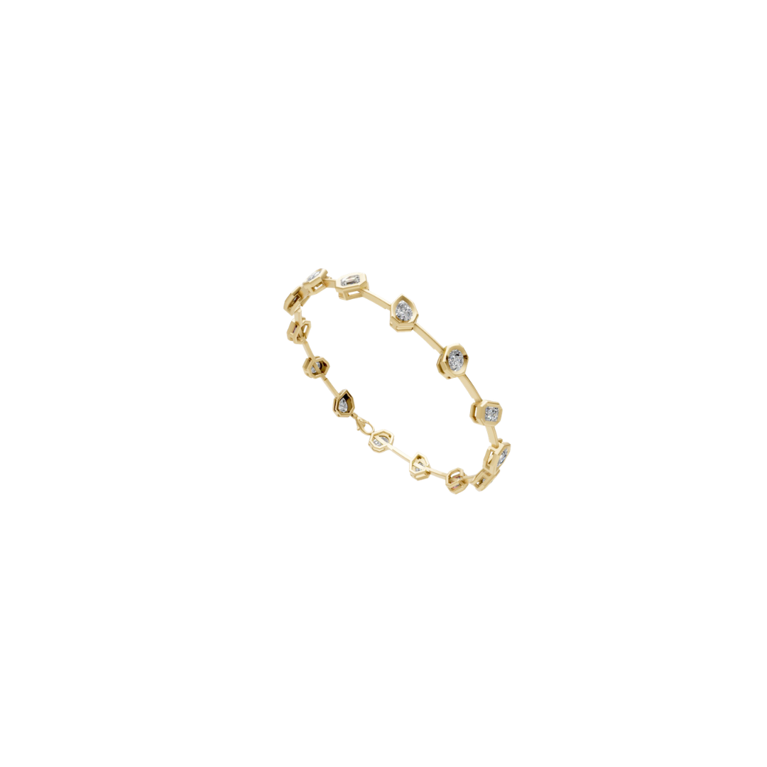 Fancy Shaped Spaced Bezel Tennis Bracelet