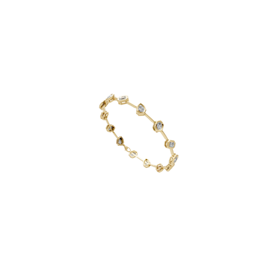 Fancy Shaped Spaced Bezel Tennis Bracelet