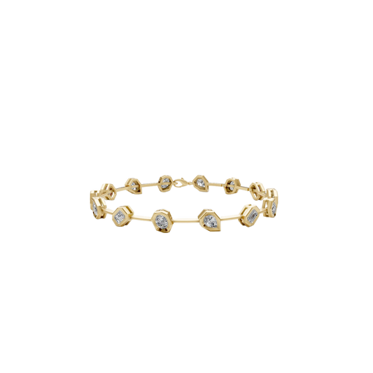 Fancy Shaped Spaced Bezel Tennis Bracelet