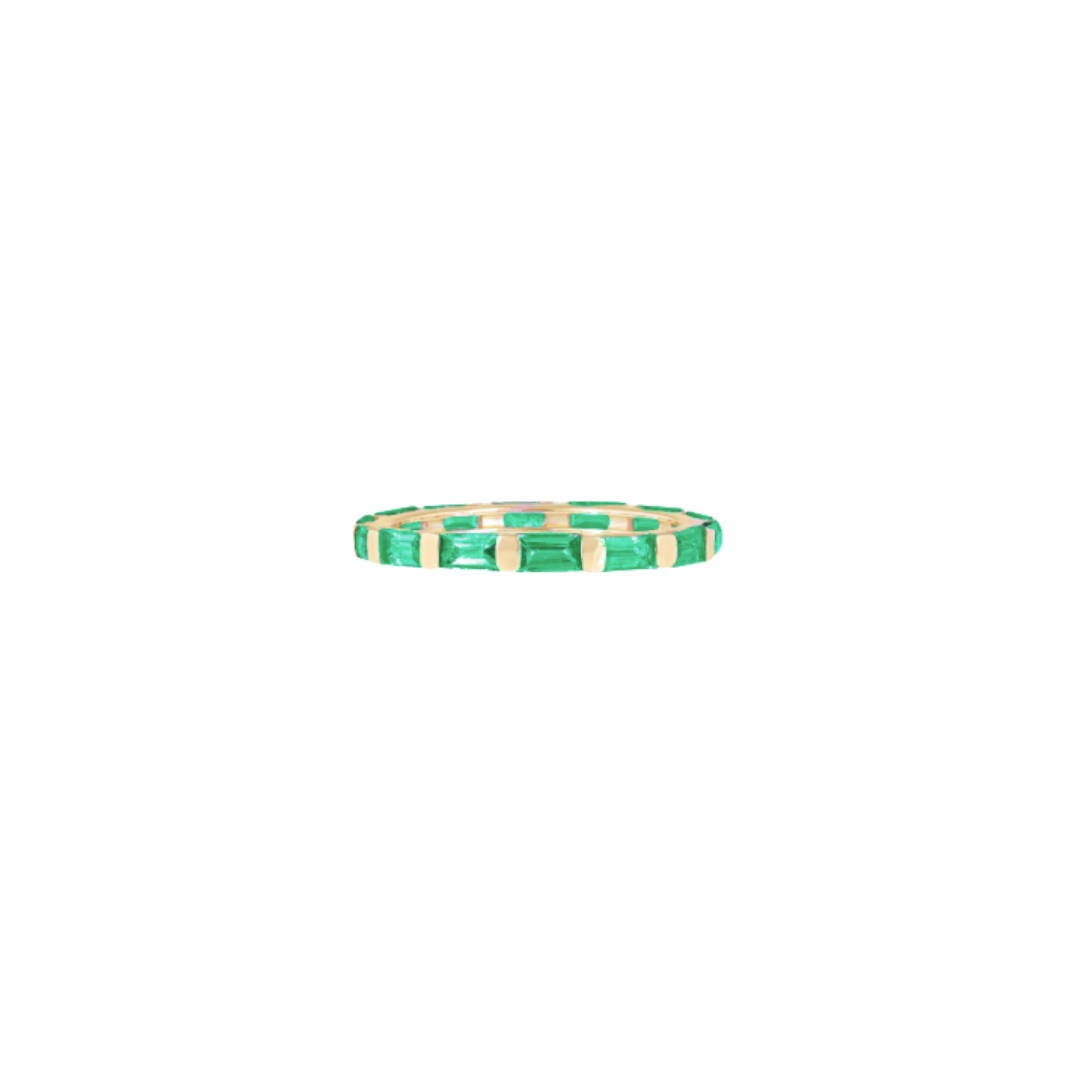 Baguette-Cut Emerald Eternity Band – Henri Noël