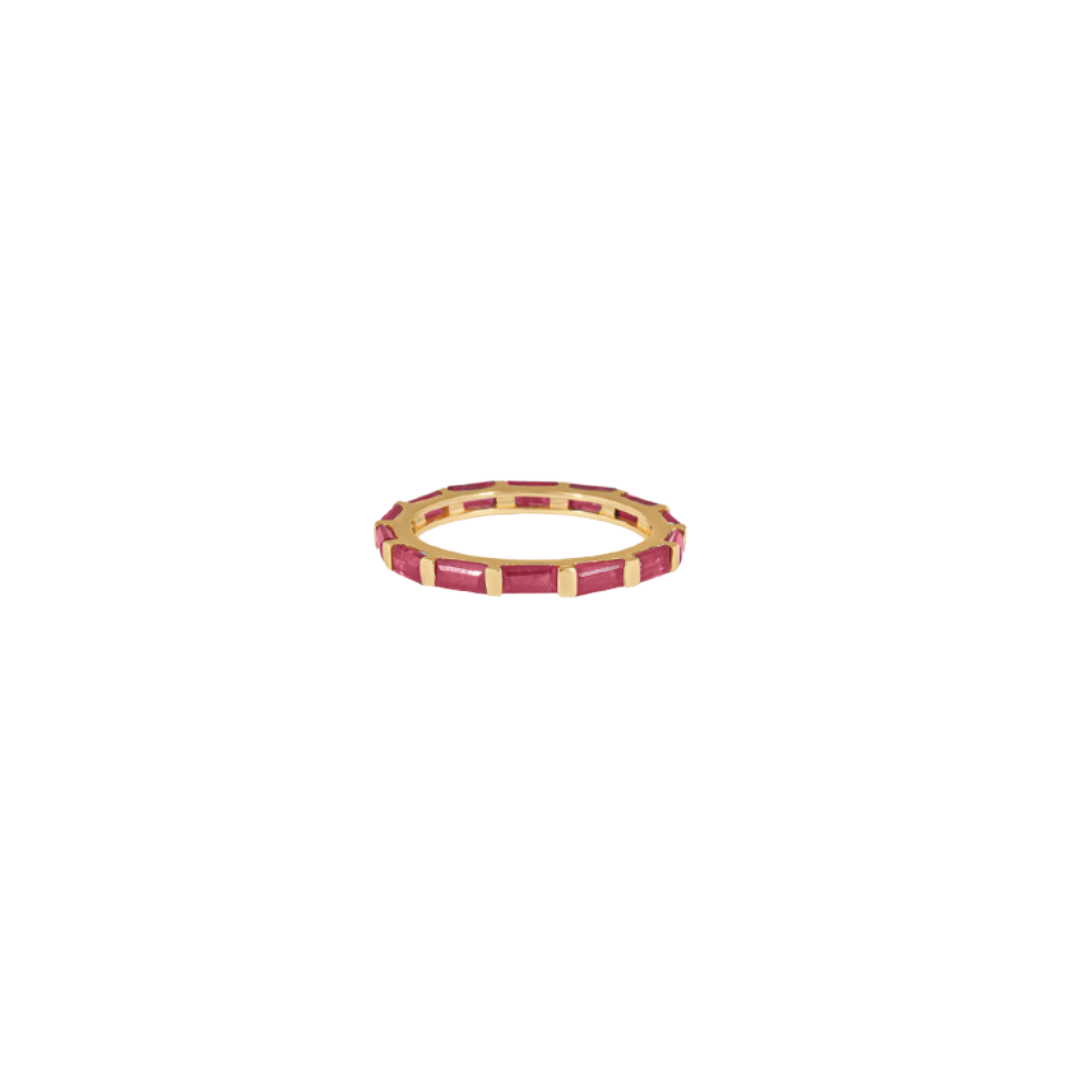 Baguette-Cut Ruby Eternity Band – Henri Noël
