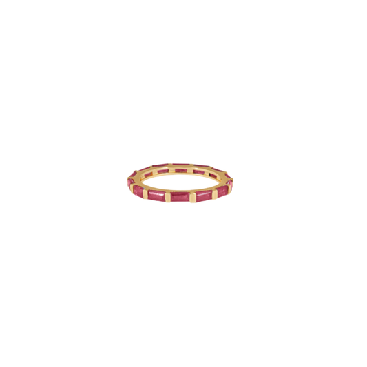 Baguette-Cut Ruby Eternity Band