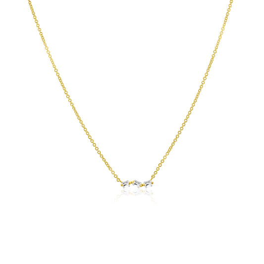 Baguette Trio Diamond Necklace – Henri Noël