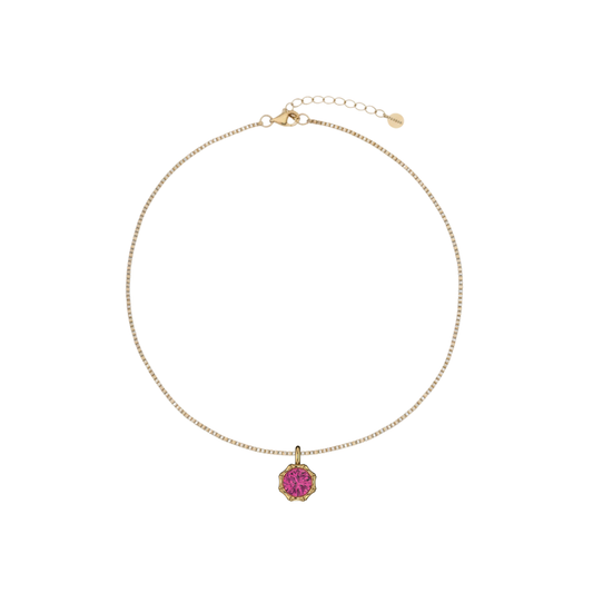 Bamboo Bezel Sapphire Pendant