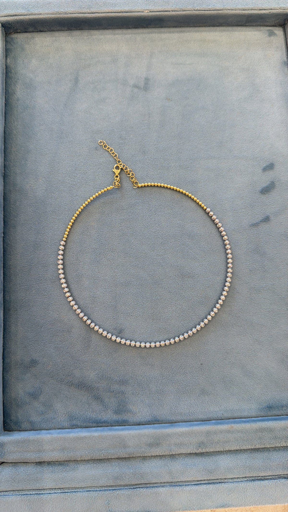 Bezel-Set Diamond Tennis Collar Necklace