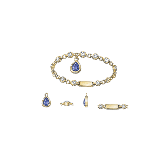 Bezel Diamond Chainlink Bracelet – Henri Noël