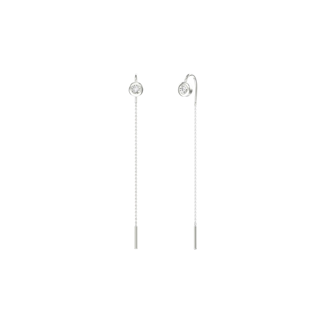 Bezel Diamond Earring Threaders – Henri Noël