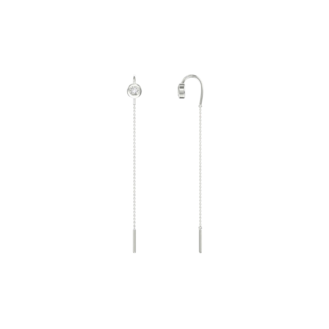 Bezel Diamond Earring Threaders – Henri Noël