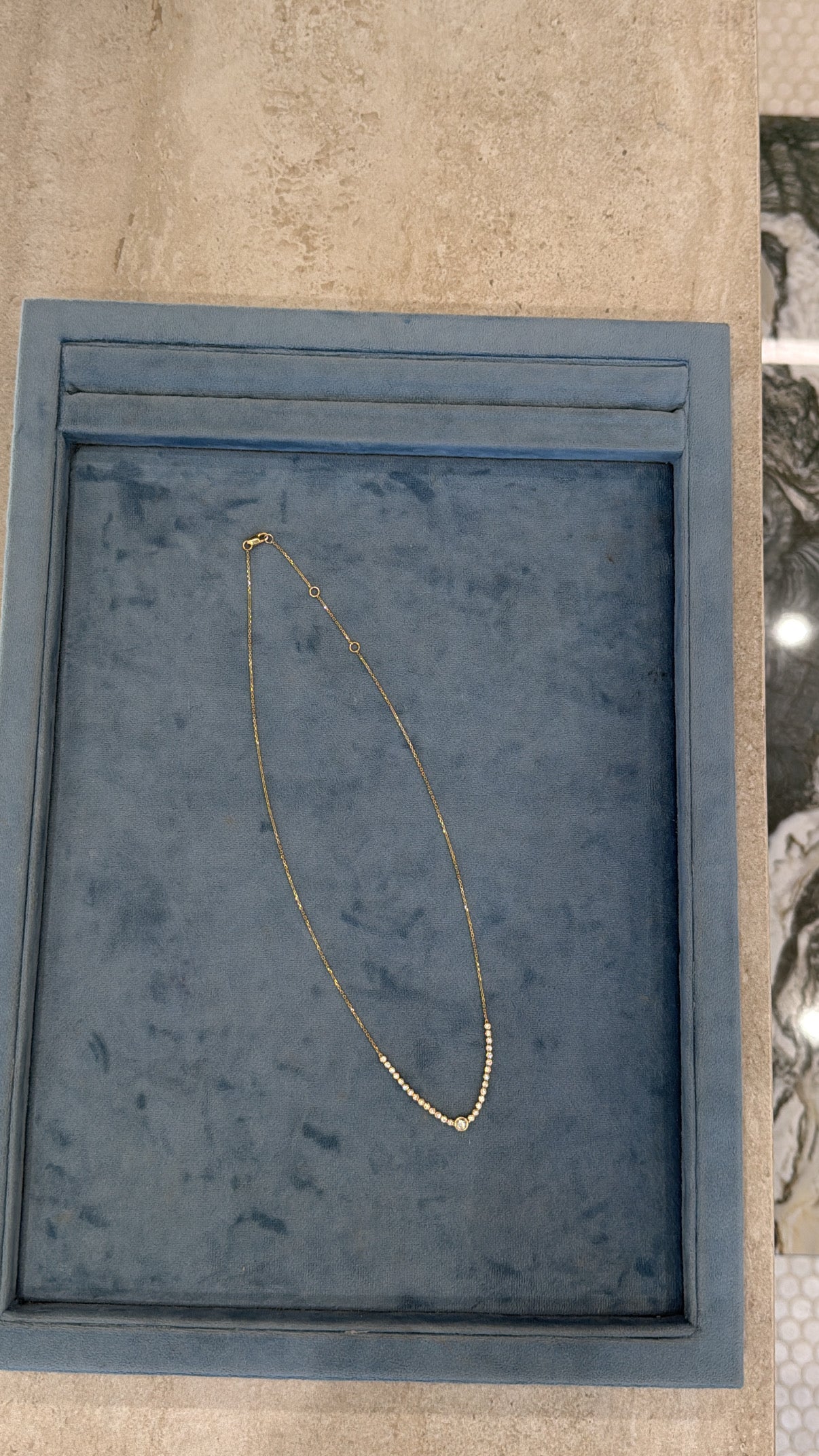 Bezel Diamond Necklace – Henri Noël