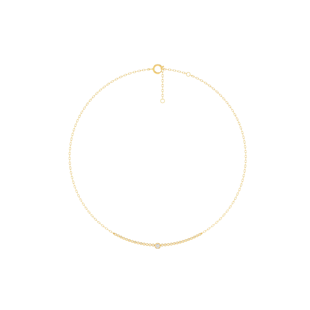 Bezel Diamond Necklace