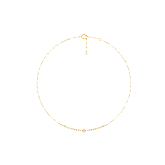 Bezel Diamond Necklace