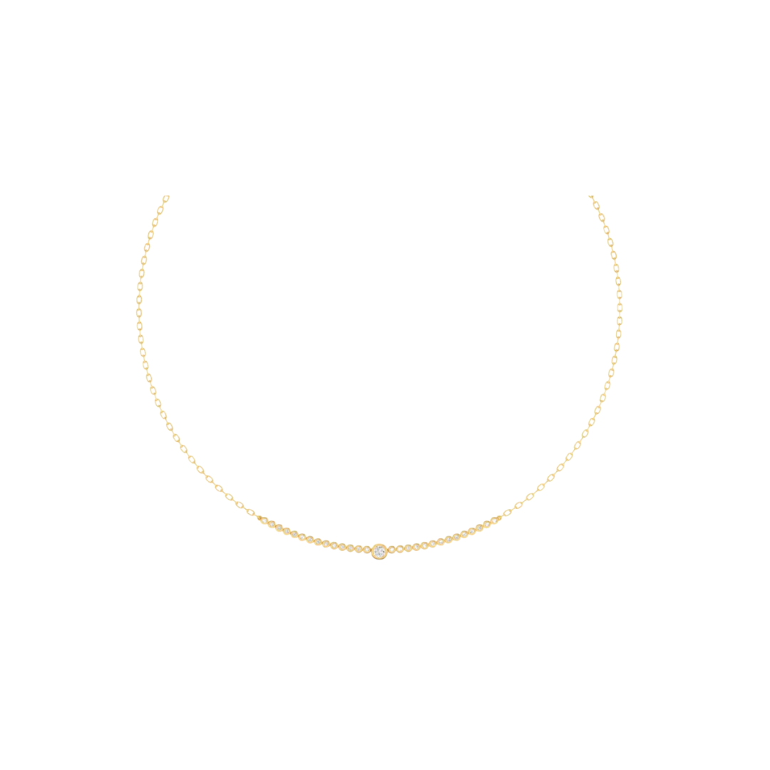 Bezel Diamond Necklace