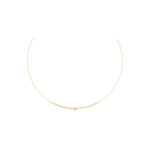 Bezel Diamond Necklace