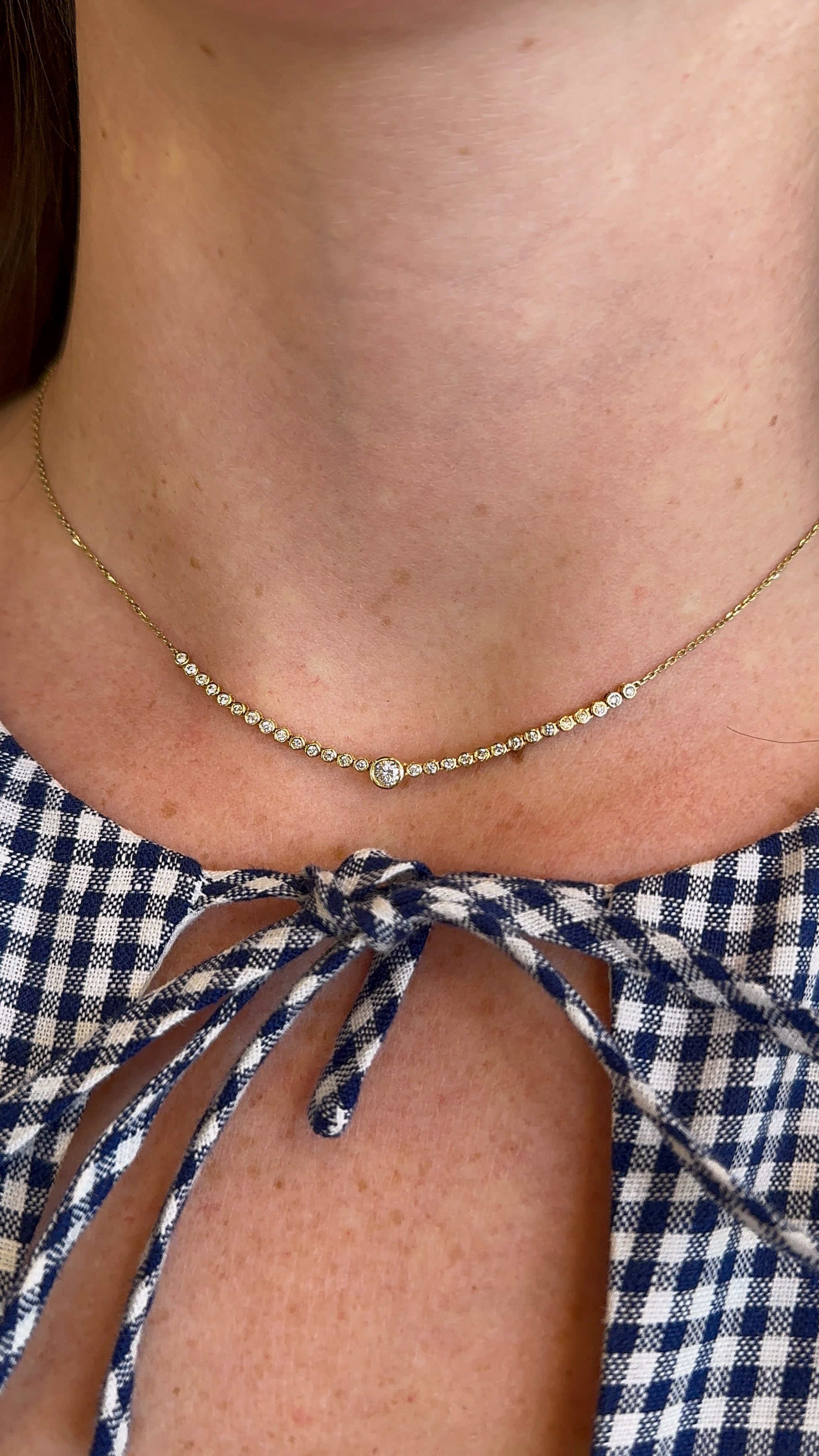 Bezel Diamond Necklace – Henri Noël