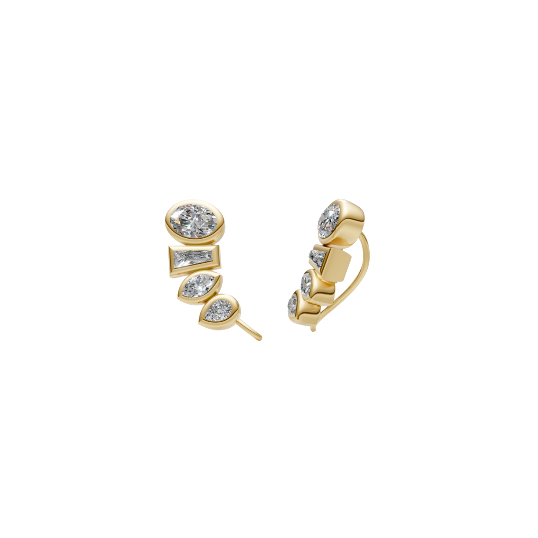 Bezel Mixed Shape Diamond Climbers – Henri Noël