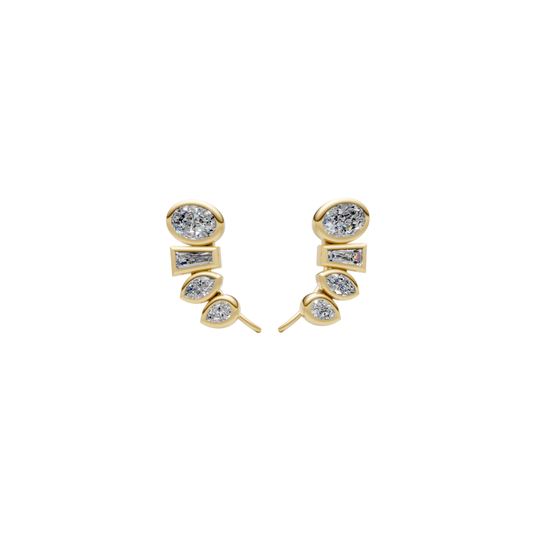 Bezel Mixed Shape Diamond Climbers – Henri Noël
