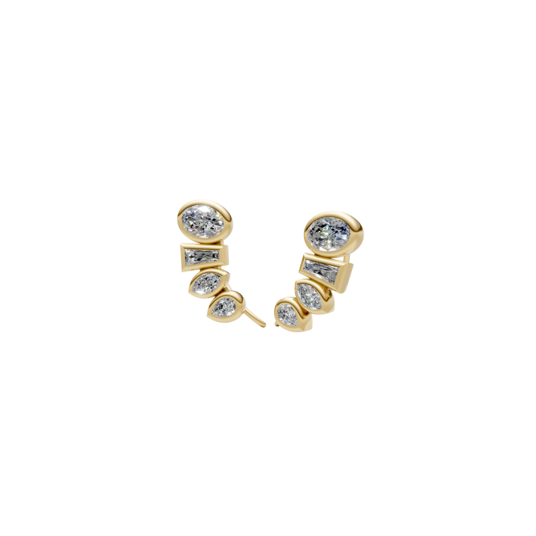 Bezel Mixed Shape Diamond Climbers – Henri Noël