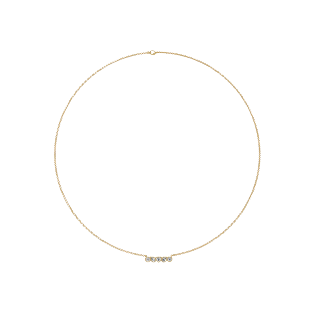 Bezel Mixed Shape Diamond Necklace – Henri Noël