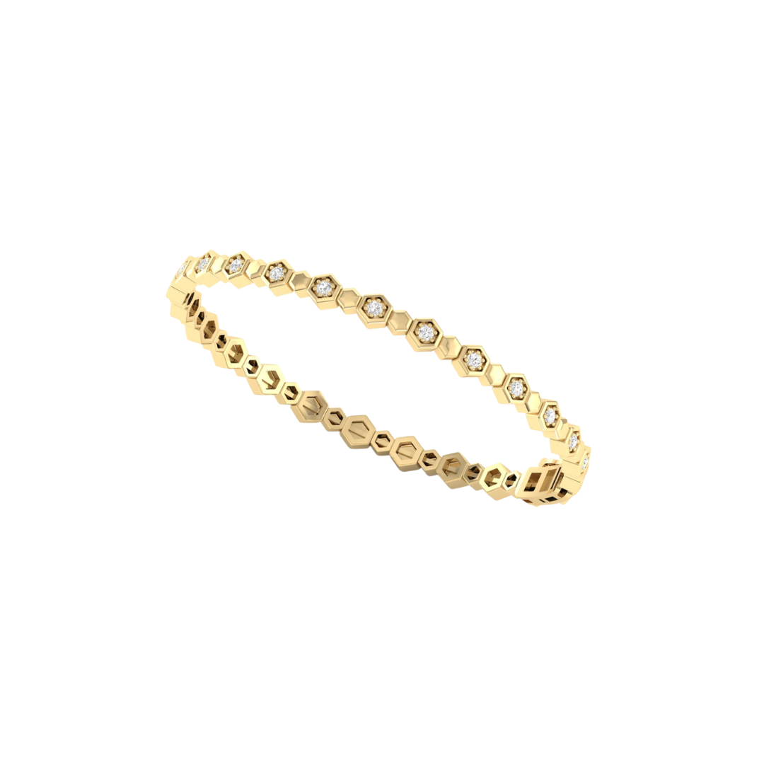 Bezel Octagonal Diamond Tennis Bracelet – Henri Noël