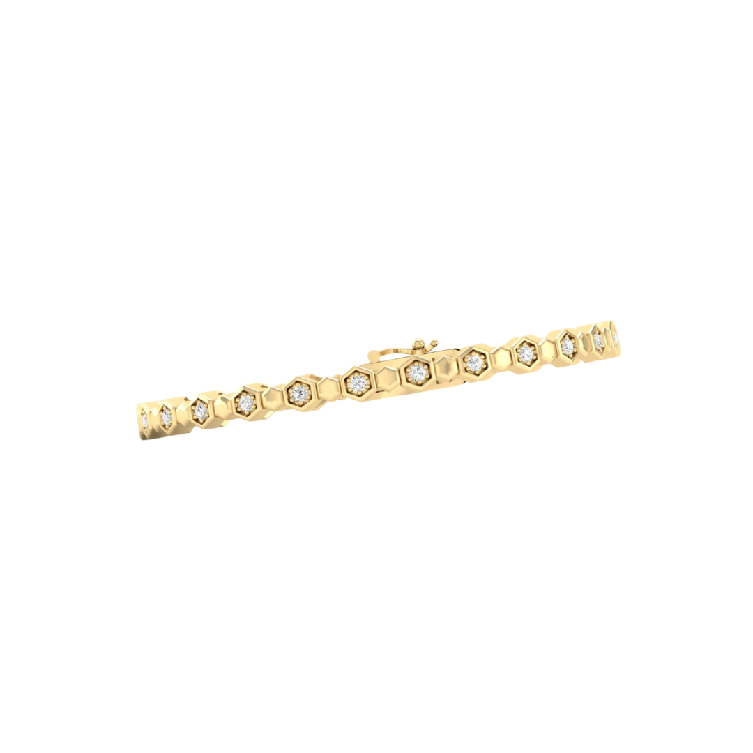 Bezel Octagonal Diamond Tennis Bracelet – Henri Noël