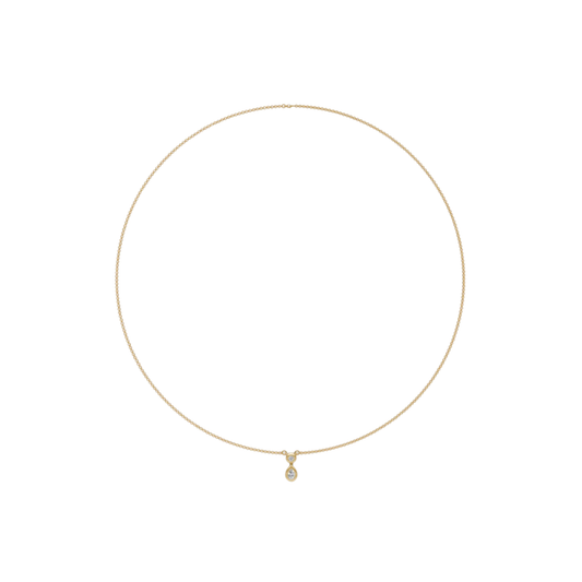 Bezel Round and Pear Diamond Pendant Necklace – Henri Noël