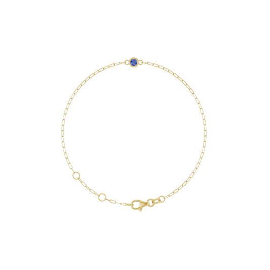 Bezel Birthstone Bracelet – Henri Noël
