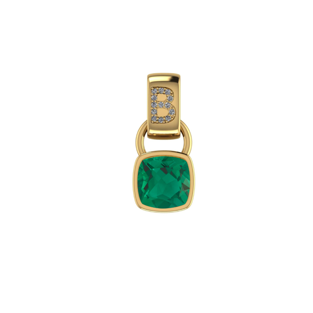 Bezel Birthstone Pendant Necklace – Henri Noël