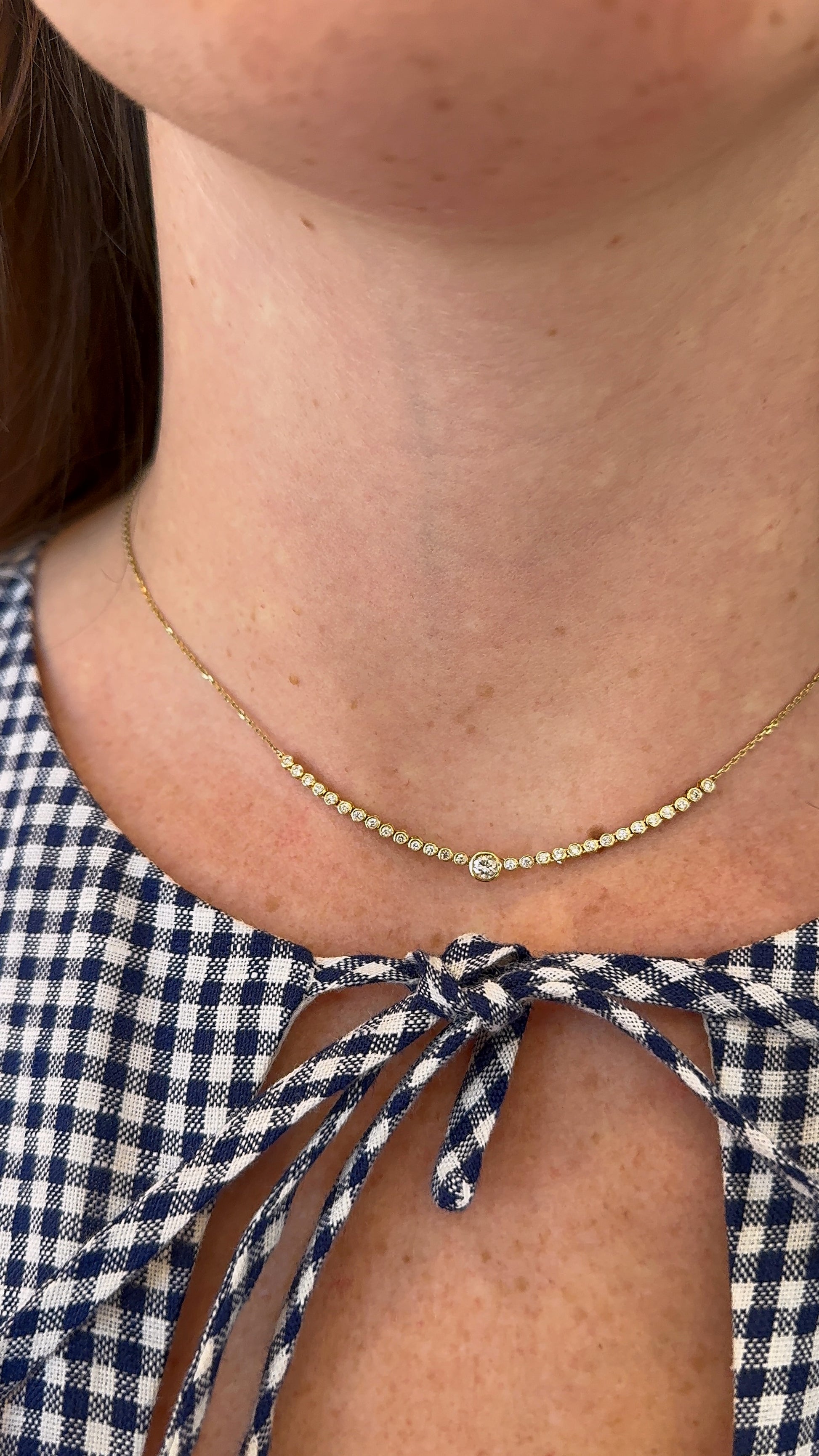 Bezel Diamond Necklace – Henri Noël