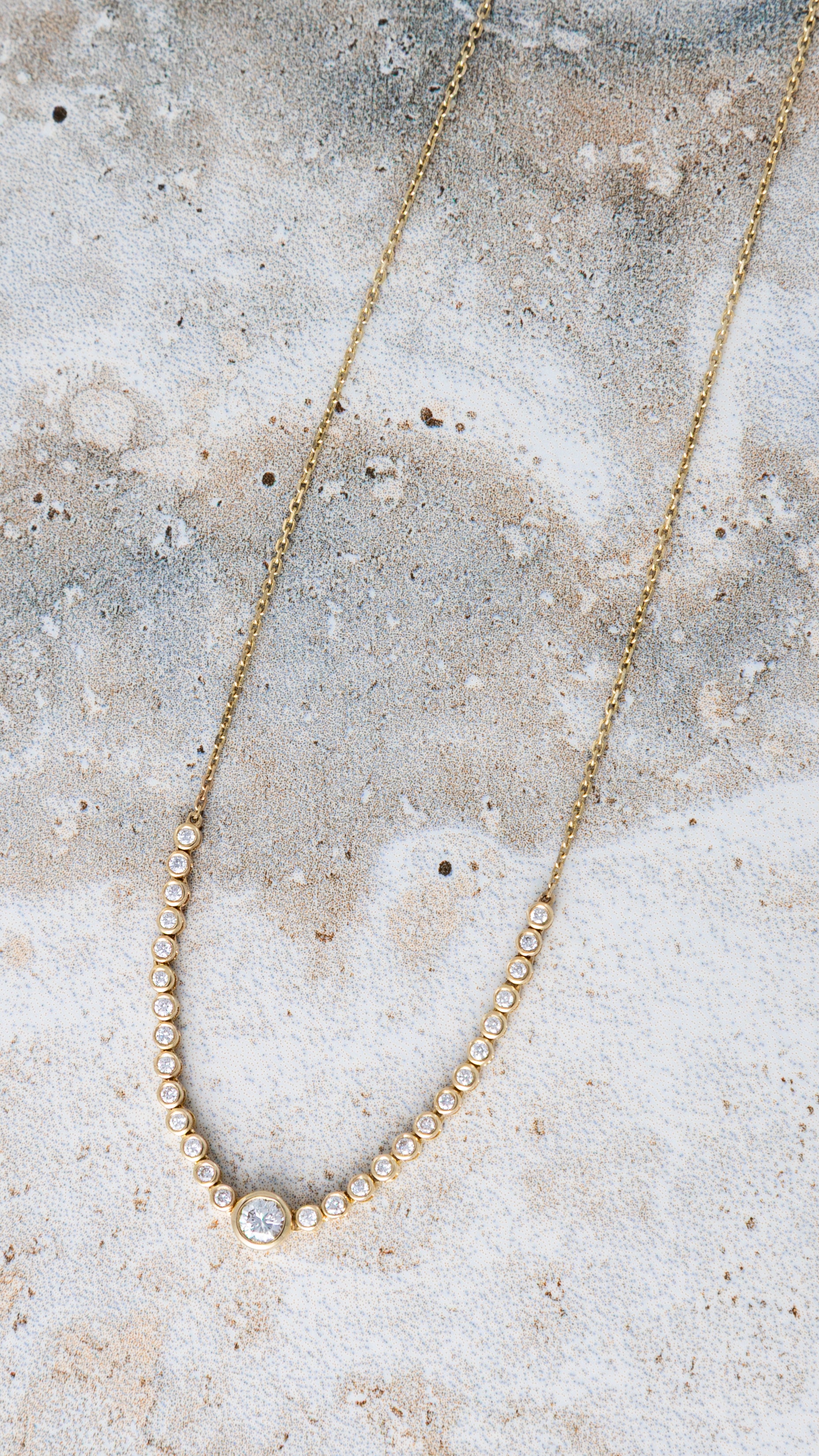 Bezel Diamond Necklace – Henri Noël