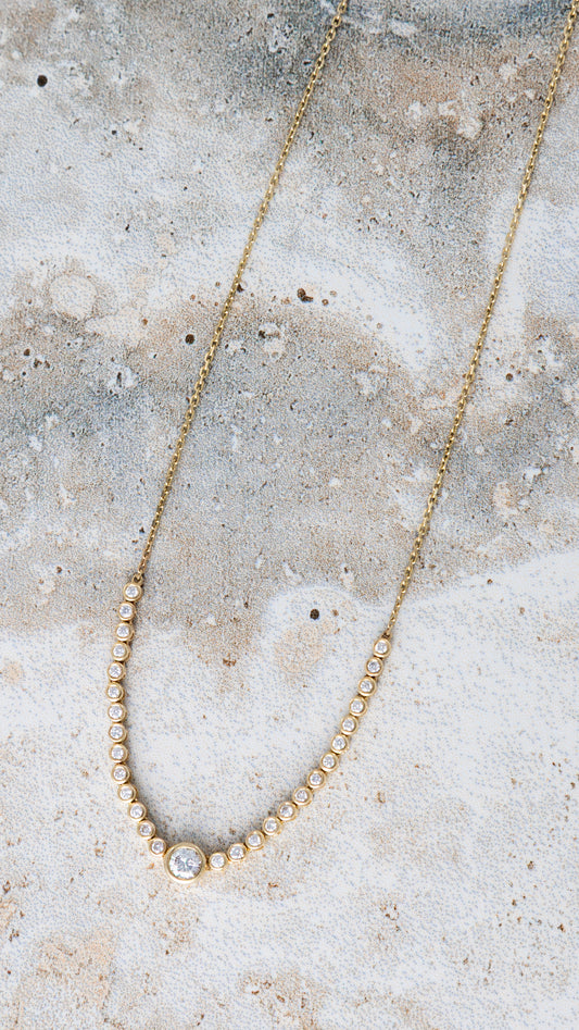Bezel Diamond Necklace – Henri Noël