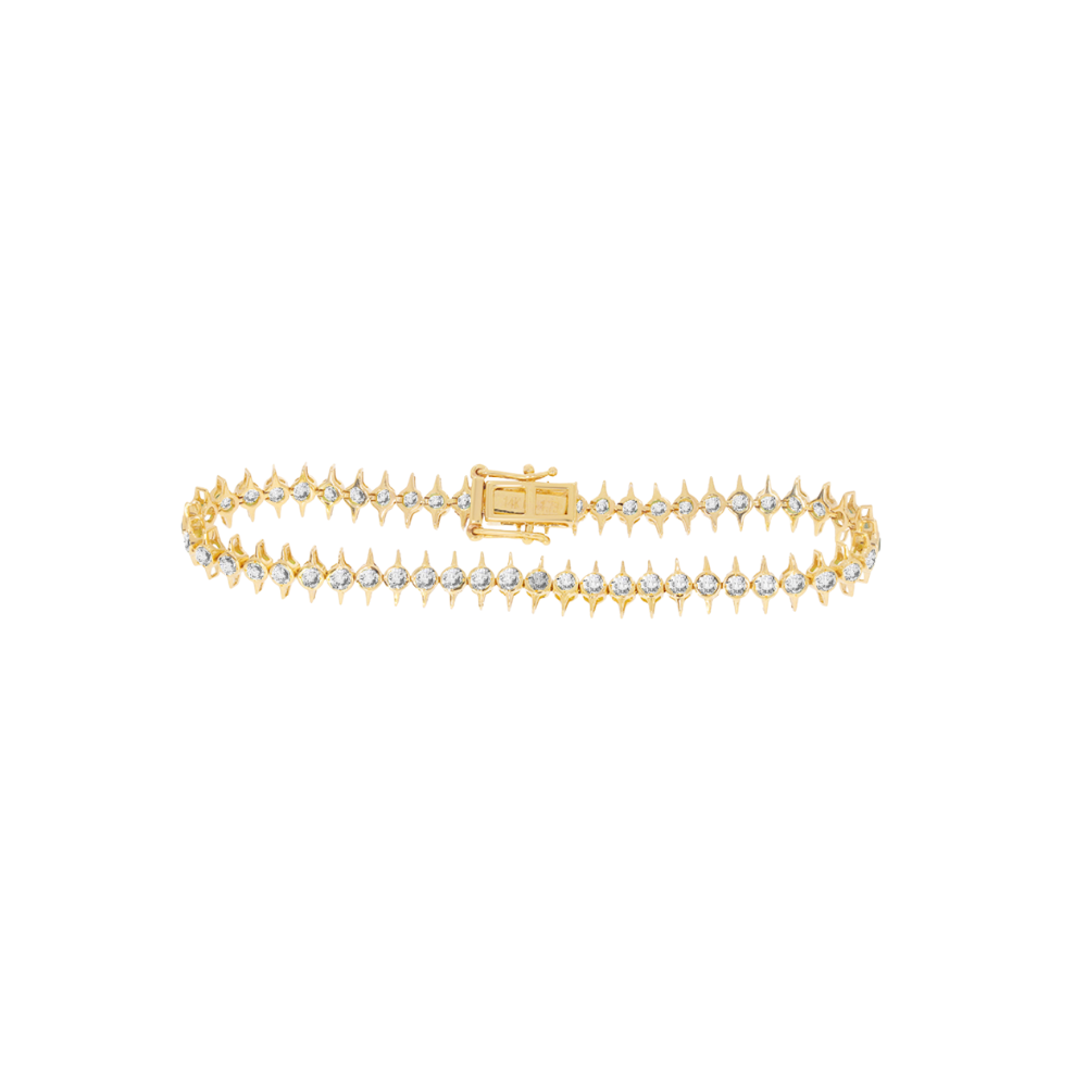 Bezel Diamond Spike Tennis Bracelet – Henri Noël