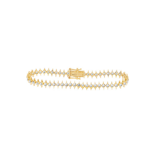 Bezel Diamond Spike Tennis Bracelet – Henri Noël