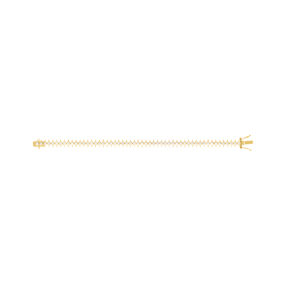Bezel Diamond Spike Tennis Bracelet – Henri Noël