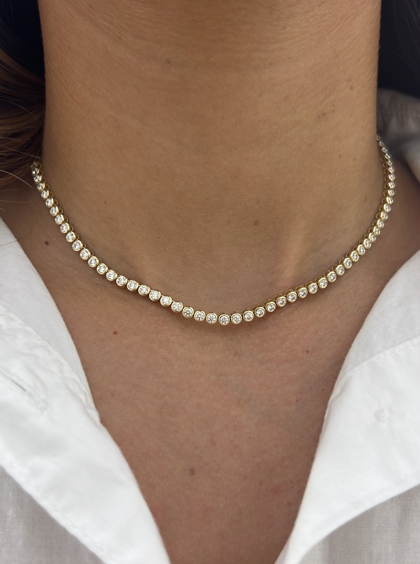 Bezel Diamond Tennis Choker – Henri Noël