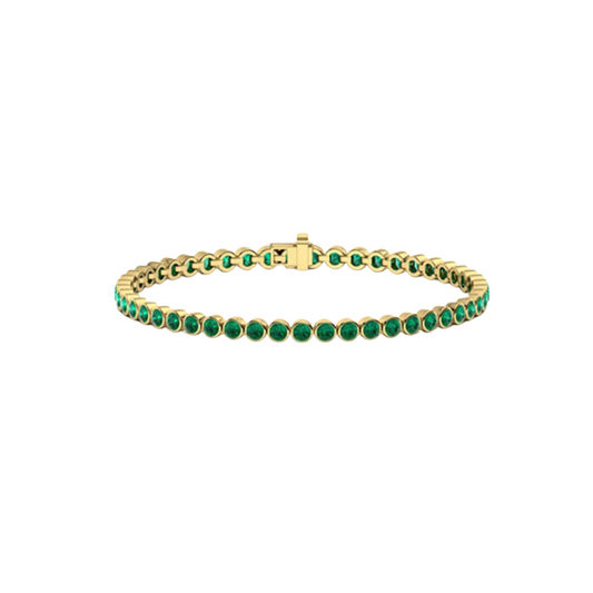 Bezel Emerald Tennis Bracelet – Henri Noël