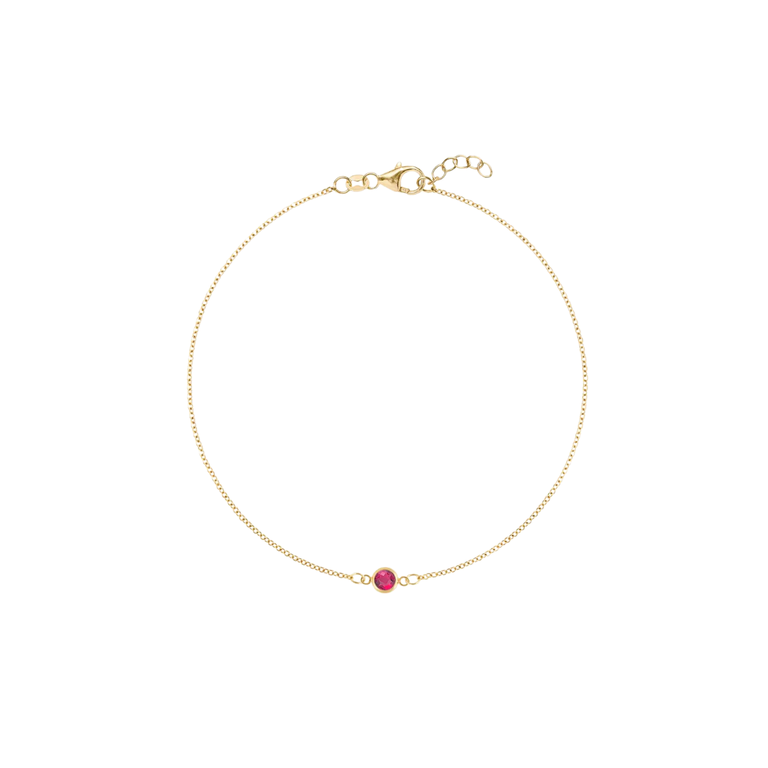 Bezel Gemstone Bracelet – Henri Noël