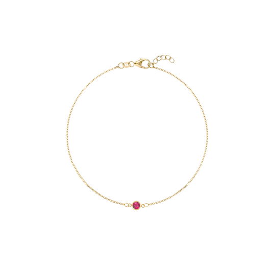 Bezel Gemstone Bracelet – Henri Noël
