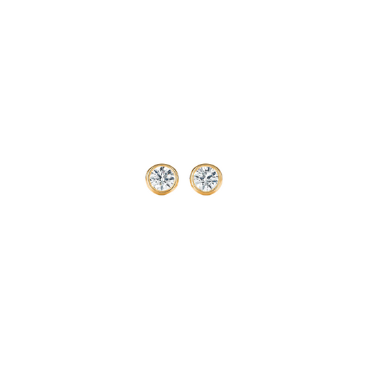 Bezel Mini Diamond Studs – Henri Noël