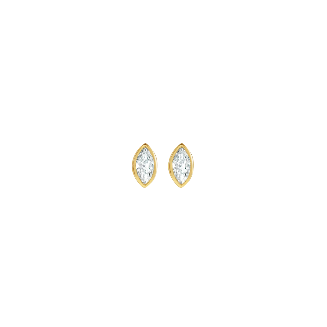 Bezel Mini Diamond Studs – Henri Noël