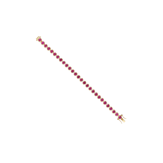 Bezel Pink Tourmaline Tennis Bracelet – Henri Noël