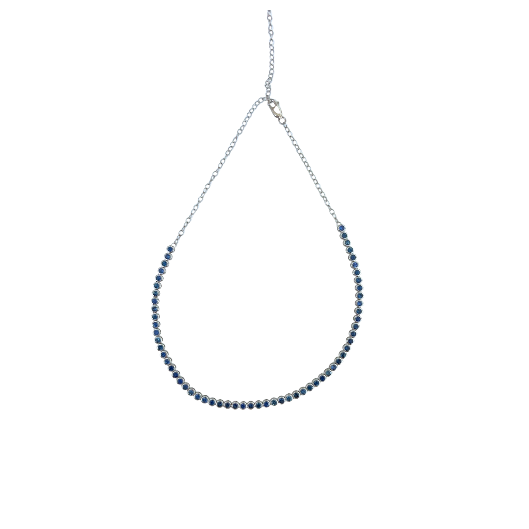 Bezel Sapphire Tennis Choker – Henri Noël