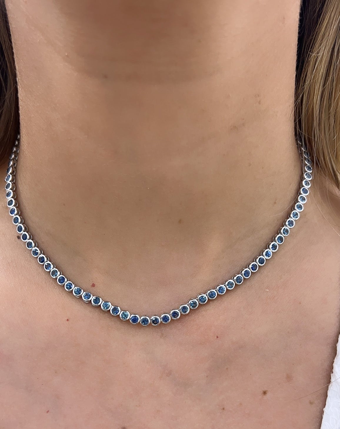 Bezel Sapphire Tennis Choker – Henri Noël