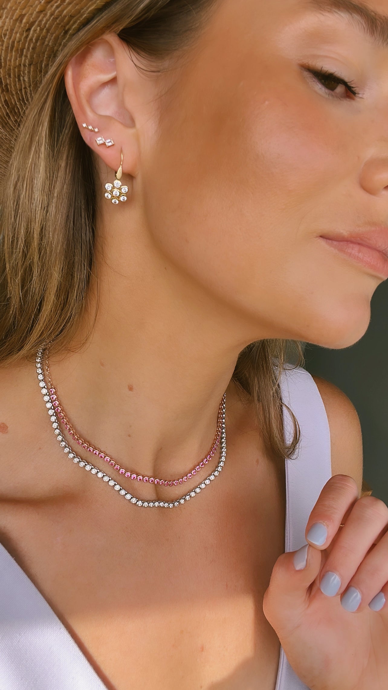 Bezel Sapphire Tennis Choker – Henri Noël