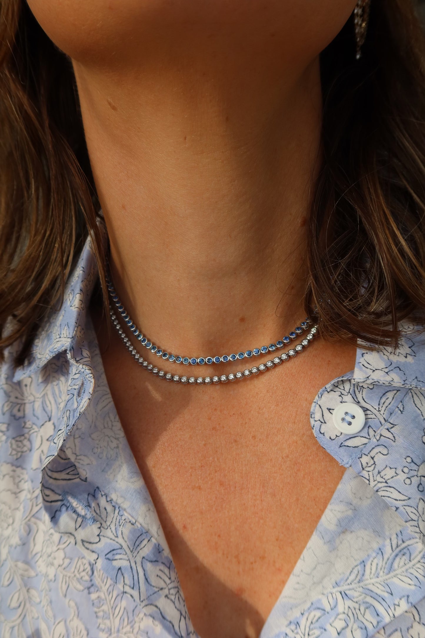 Bezel Sapphire Tennis Choker – Henri Noël