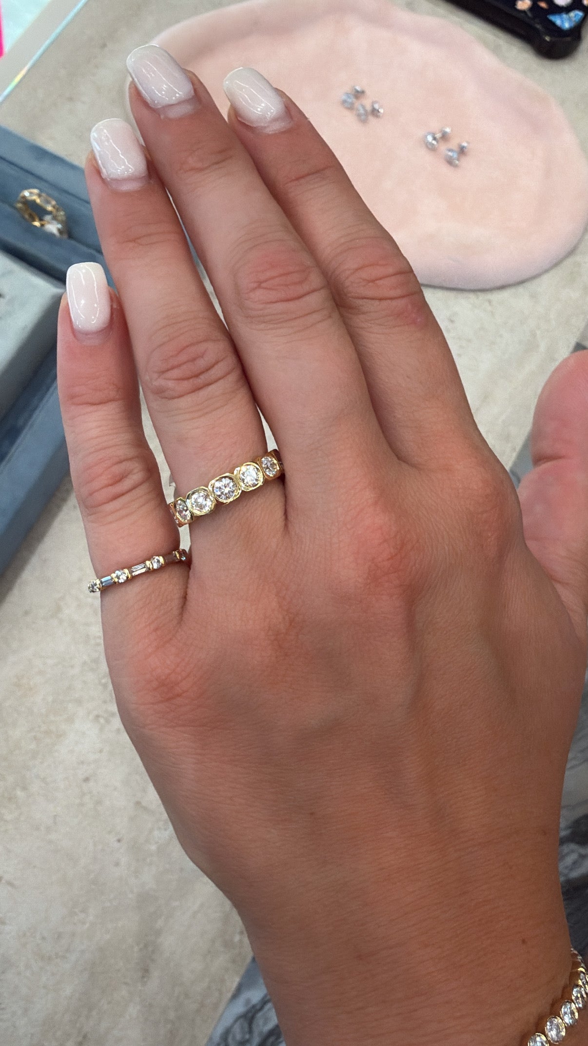 Bezel Set Diamond Eternity Band – Henri Noël
