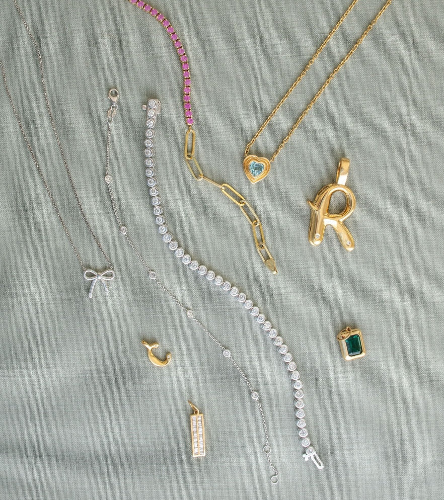 Bezel Set Gemstone Heart Necklace – Henri Noël