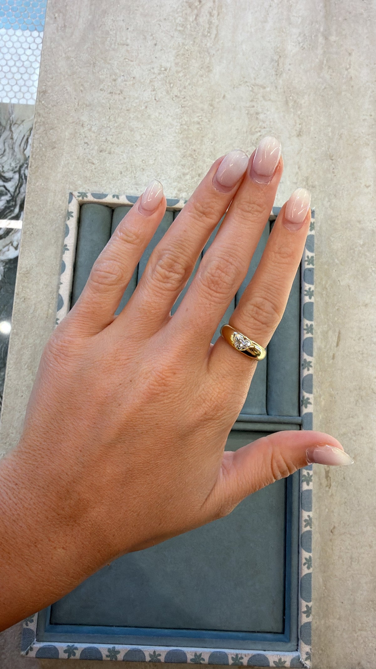 Bezel Set Heart Diamond Ring – Henri Noël